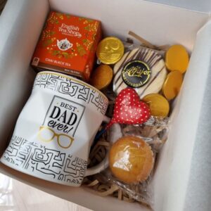 Caja de regalo desayuno para papá.